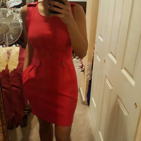 Armani Exchange red dress