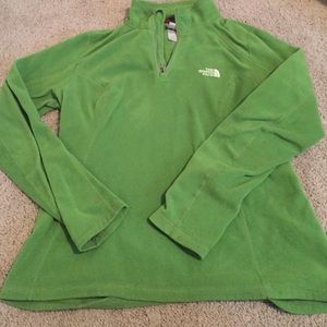 *******SOLD****North face green quarter zip fleece
