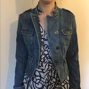 INC Jean jacket military style