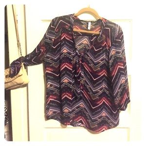 Flowy Chevron Top