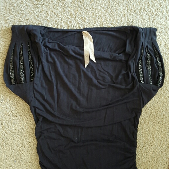 Bailey 44 long ruched top with beaded detail - Picture 1 of 4