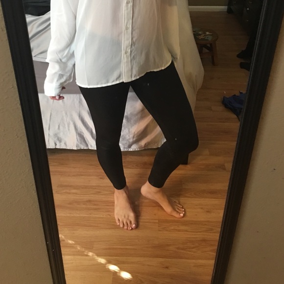 Shimmer black leggings