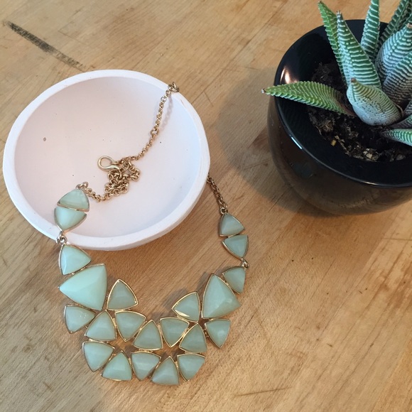 Mint Green and Gold Necklace