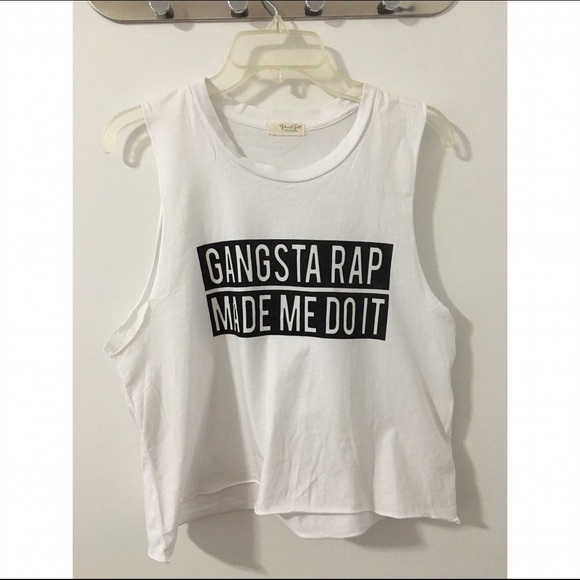 Gangsta Rap Made Me Do It Crop Top