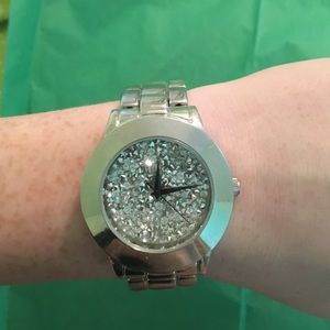Silver sparkly watch