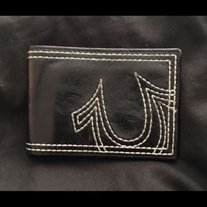 Black leather wallet