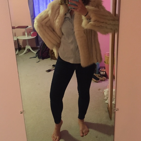 Real fur coat
