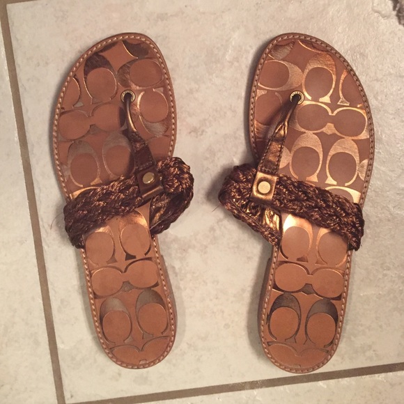 Coach sandals- gently worn! $40