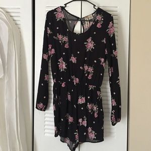 Long Sleeve Floral Romper