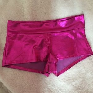 Hot pink spandex shorts