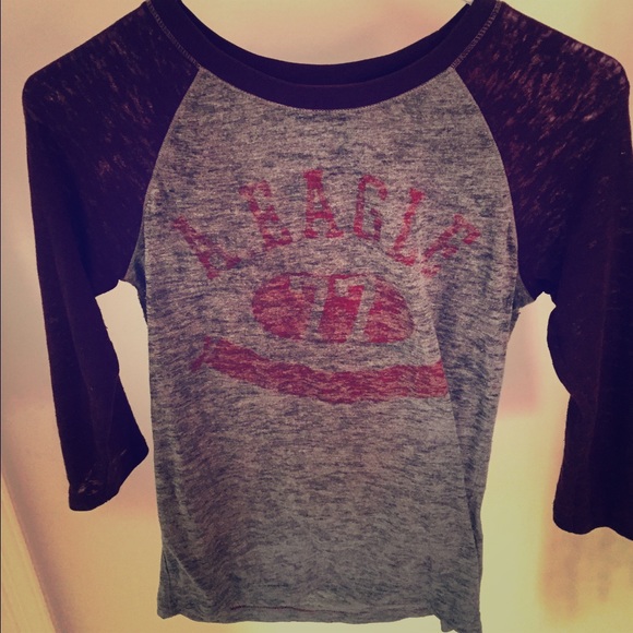 American Eagle 3 quarter sleeve baseball T