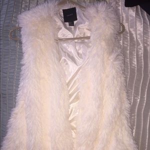 Long furry vest