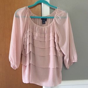 Mid length sleeve blouse