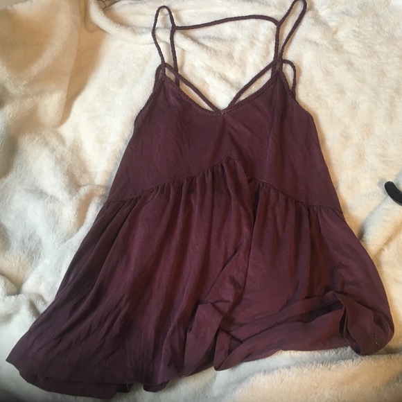 Purple strappy tank
