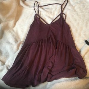 Purple strappy tank