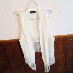 Sheer fringe vest!💕