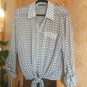 Sheer Button-Up Shirt