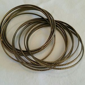 Brass bangle bracelets