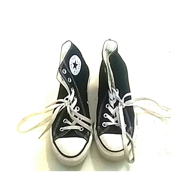 Black high top converse