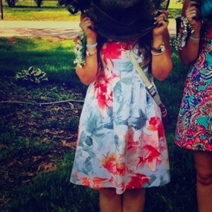 Vince Camuto floral ponte dress