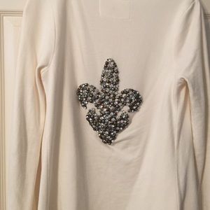 Fleur de lis cardigan