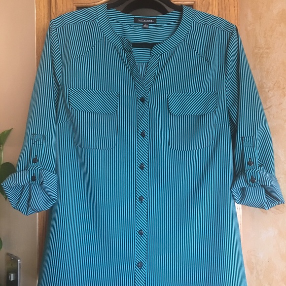 Button-Up Striped Shirt