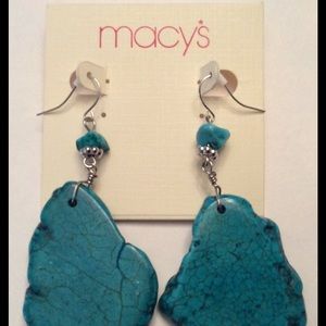 Macy's Silver and Aqua blue earrings. Gorgeous.