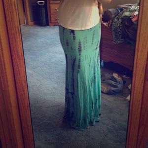 Blue maxi skirt