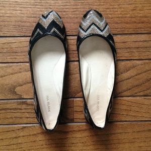 All Black (Anthropologie) chevron flats, sz 7