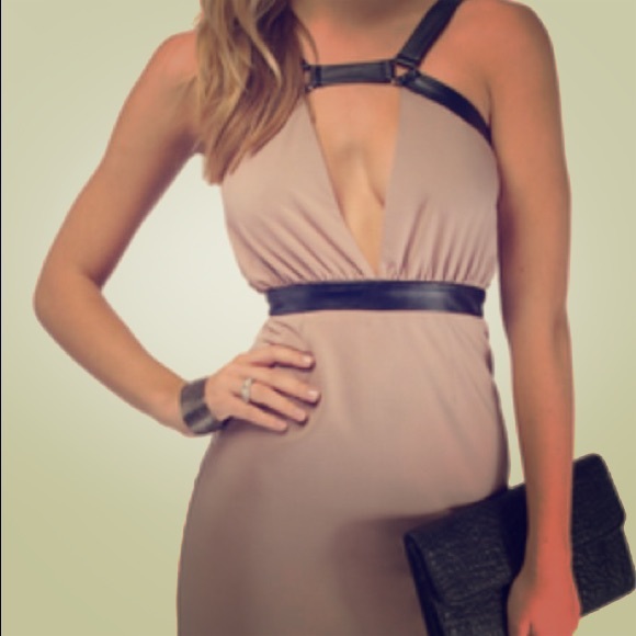 Black/Tan strapped dress!