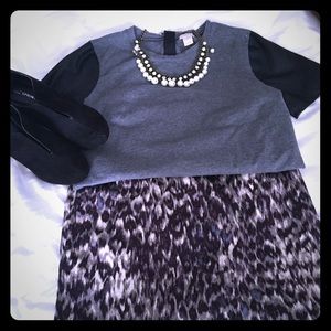 J.Crew leopard pencil skirt