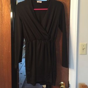 Long sleeve wrap dress