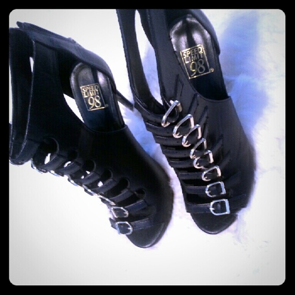 Super sexy belt heels Never worn!!!