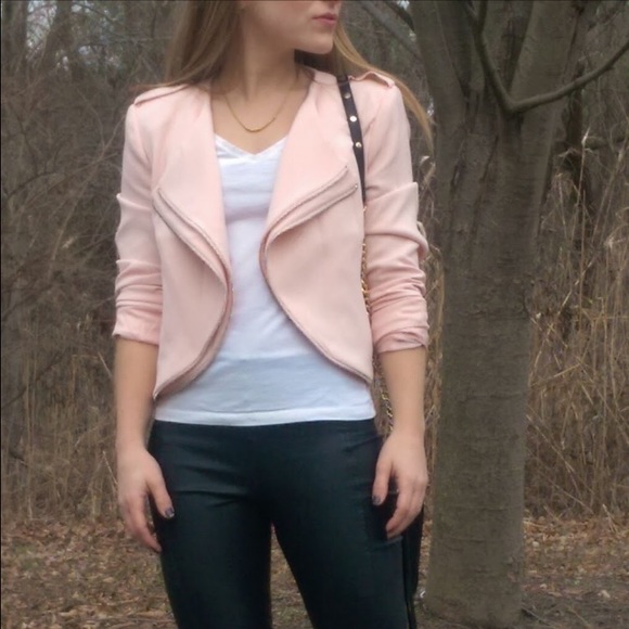 Forever 21 powder pink Moto jacket