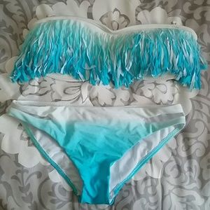 Ombre Blue/White Bikini