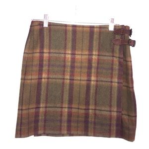 Plaid Ralph Lauren Kilt-Style Skirt