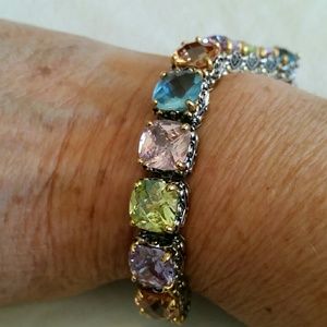 Large multi color stone bracelet