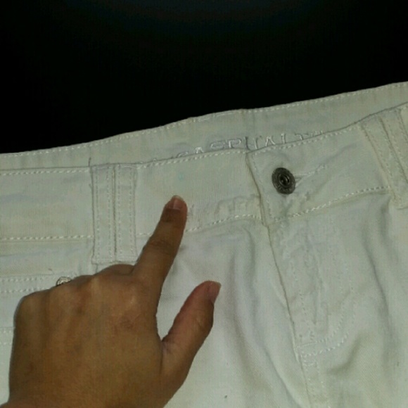 SOLD White Denim Mini Skirt - Picture 2 of 4