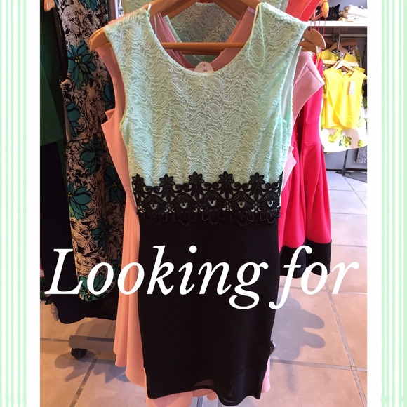 LOOKING FOR this mint green and black dress