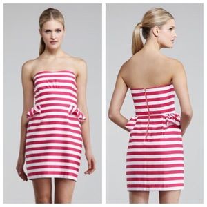 Lilly Pulitzer Maybell Striped Peplum Dress - 14