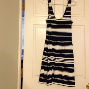 J.Crew Factory Navy and White Sundress