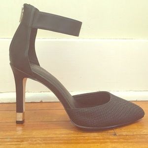 suede/haircalf heels