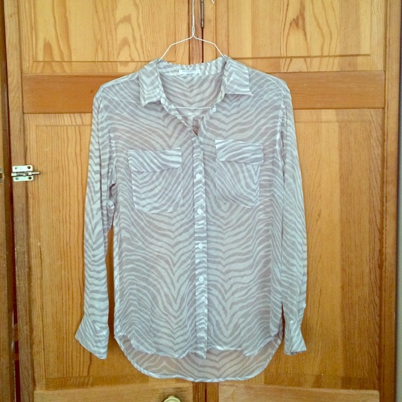 Equipment Zebra Print Blouse