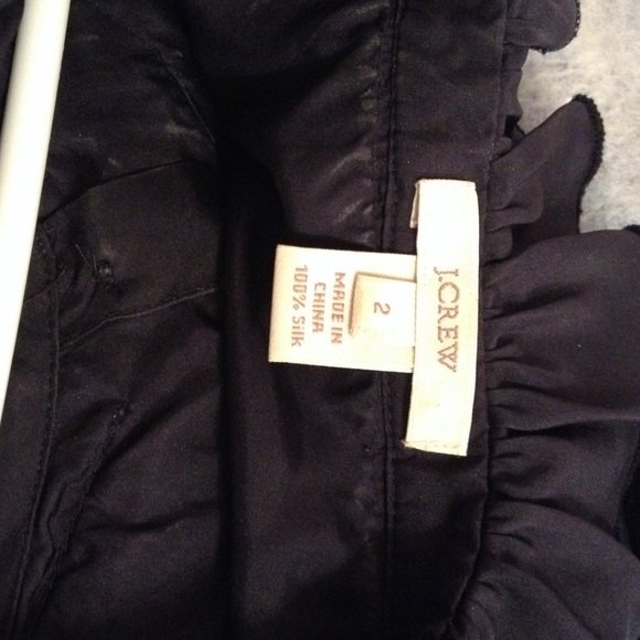 LAST CHANCE J.CREW Silk Ruffle Neck Button Blouse - Picture 2 of 4