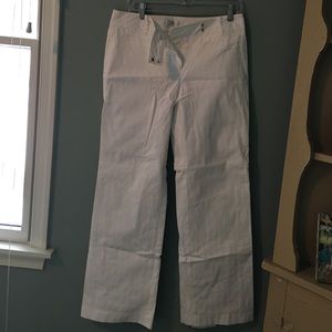 Great shape! white tonal striped pant