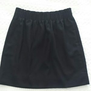 J. Crew black wool mini skirt