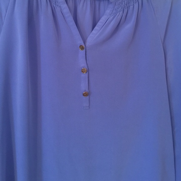 Lilly Pulitzer silk Elsa.  Small.  Iris blue. - Picture 3 of 4