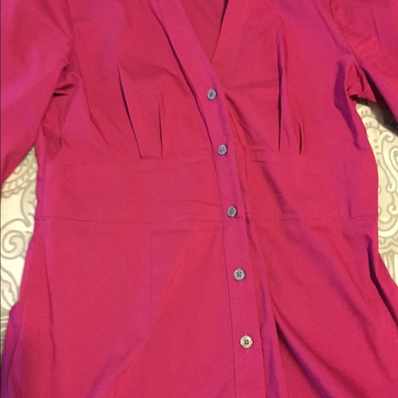 Hot pink Express button down - Picture 3 of 4
