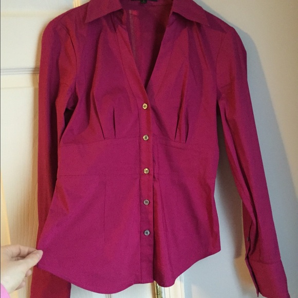 Hot pink Express button down - Picture 4 of 4