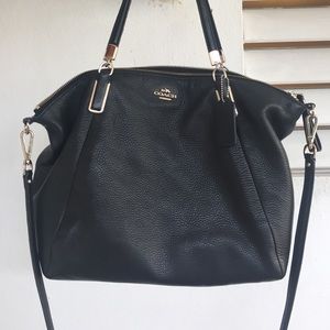 Large Black Leather Purse